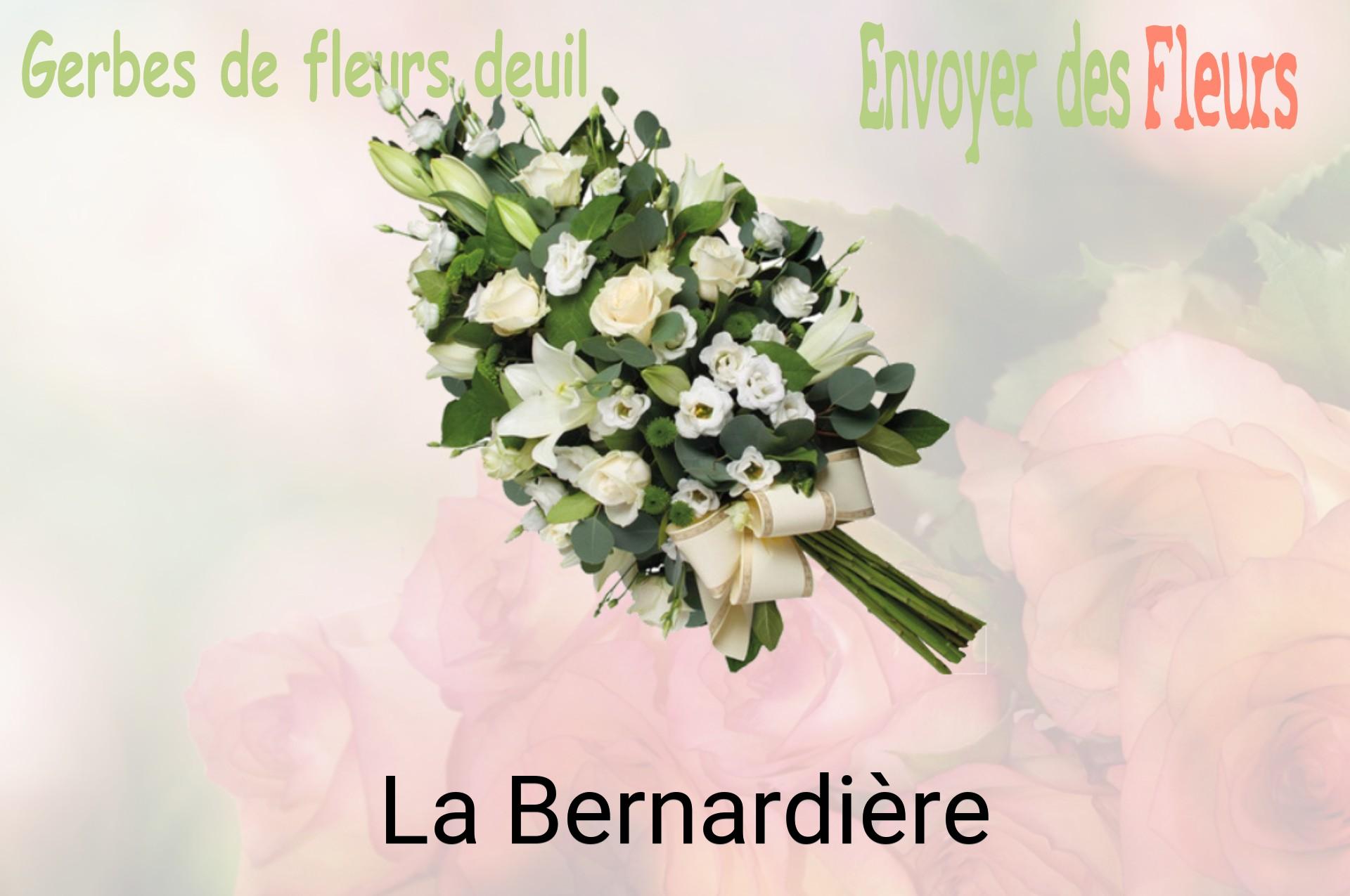 Gerbe de fleurs de deuil livrée à La Bernardière